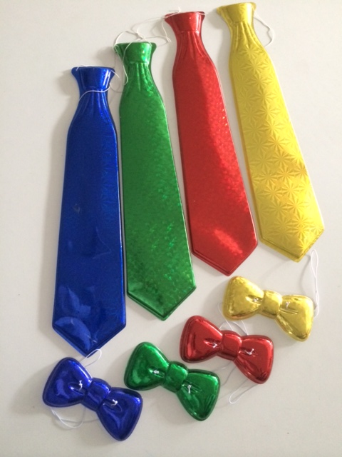 Corbata y corbatin holografico